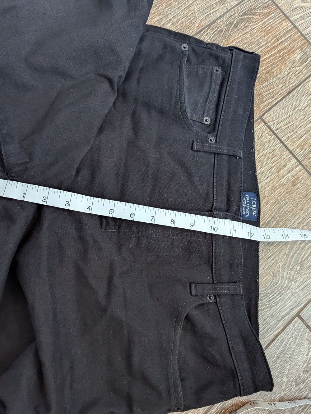 J. Crew Wide Leg Full Length Jeans Black Size 31 All Day Stretch - Picture 9 of 11